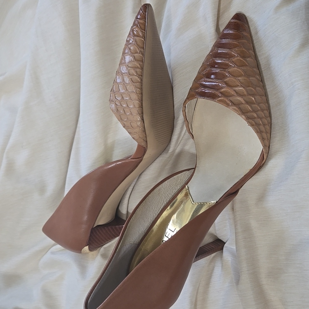 {Michael Kors} Snakeskin Pointy Toe Heels
